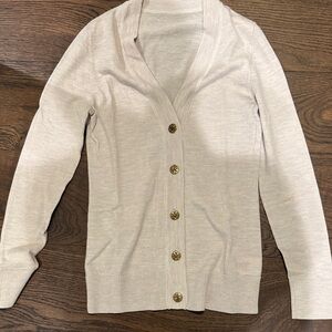Tory Burch Light Beige Cardigan Sweater